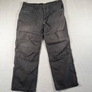 Hawx Work Gear Pants Men 38 x 30 Gray Ripstop Stretch Pockets Double Knee